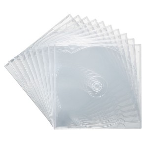サンワサプライ FCD-PSW10CL Blu-ray・DVD・CDケース(2枚収納ソフトタイプ・10枚セット) (FCDPSW10CL)