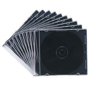 サンワサプライ FCD-PU10MBKN Blu-ray・DVD・CDケース(スリムタイプ・10枚セット・ブラック) (FCDPU10MBKN)