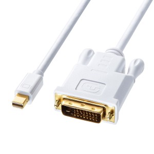 サンワサプライ 【送料無料】KC-MDPDVA20 ミニDisplayPort-DVI変換ケーブル 2m (KCMDPDVA20)