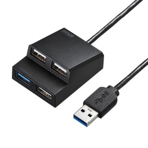 サンワサプライ USB-3H413BKN USB3.2Gen1+USB2.0コンボハブ (USB3H413BKN)