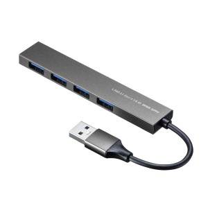 サンワサプライ USB-3H423SN USB3.2 Gen1 4ポート スリムハブ (USB3H423SN)