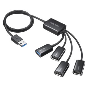 サンワサプライ USB-3H436BK USB3.2 Gen1+USB2.0 コンボハブ(4ポート) (USB3H436BK)