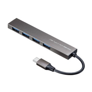 サンワサプライ USB-3TCH25SN USB Type-C 4ポートスリムハブ (USB3TCH25SN)