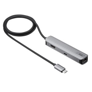 サンワサプライ 【送料無料】USB-3TCHLP7S-1 USB Type-Cマルチ変換アダプタ(HDMI+LAN付) (USB3TCHLP7S1)
