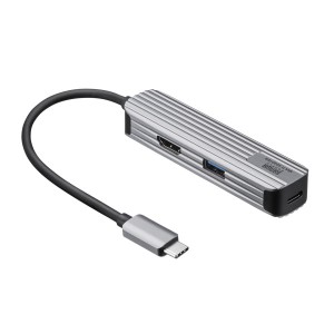 サンワサプライ 【送料無料】USB-3TCHP6S USB Type-Cマルチ変換アダプタ(HDMI付) (USB3TCHP6S)