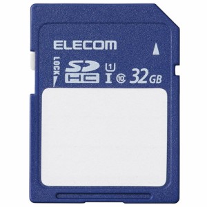 エレコム MF-FS032GU11C SDカード SDHC 32GB Class10 UHS-I U1 80MB/s ラベル SDカードケース付き (MFFS032GU11C)