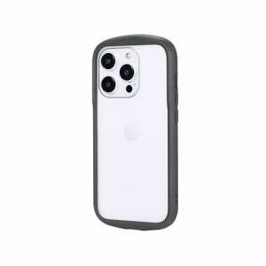 【納期目安：06/10入荷予定】ルプラスネクスト 【送料無料】LN-IP23PLCGY iPhone 15 Pro 耐衝撃ハイブリッドケース Cleary ダークグレー 