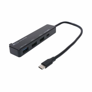 【納期目安：１週間】ミヨシ 【送料無料】USH-CA32P/BK USB PD充電対応 USB2.0/3.2 Gen1ハブ ブラック (USHCA32P/BK)