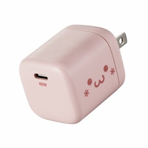 エレコム EC-AC13APF AC充電器 USB Power Delivery 45W USB-C1ポート ピンクフェイス (ECAC13APF)