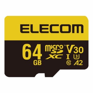 エレコム 【送料無料】MF-HMS064GU13V3 【メール便での発送商品】マイクロSDカード microSDXC 64GB Class10 UHS-I U3 V30 読込最大90MB/s