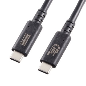 サンワサプライ 【送料無料】KU-40GCCPE10 USB40Gbps(USB4 Gen3)Type-C ケーブル (KU40GCCPE10)