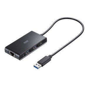 サンワサプライ 【送料無料】USB-3HLS8BK USBハブ付き 2.5ギガビットLANアダプタ (USB3HLS8BK)