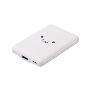 エレコム 【送料無料】DE-C45-5000WF 【メール便での発送商品】モバイルバッテリー 5000mAh 軽量 小型 最大15W 入出力(Type-C×1) 出力(U