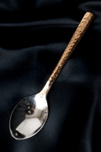  銅装飾槌目仕上げティースプーン / カッパー アジア 箸 箸置き フォーク アジアン食品 エスニック食材