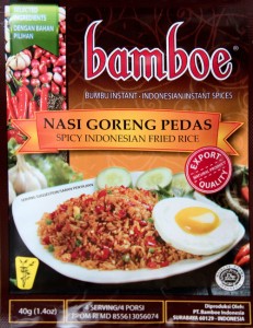 【bamboe】インドネシア風辛口チャーハン ナシゴレンプダスの素 Nasi Goreng Pedas / インドネシア料理 バリ スープ 料理の素 ハラル お