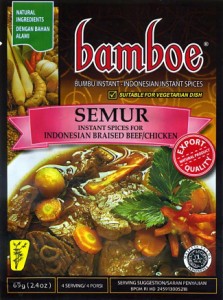  【bamboe】インドネシア料理 スムールの素 SEMUR / バリ 料理の素 ハラル bamboe（バンブー） ナシゴレン 食品 食材 アジアン食品 エス