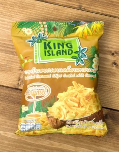  ココナッツチップス キャラメル コーティング 40g 【KING ISLAND】 / ココナッツスナック タイ お菓子 ISLAND（キング アイランド） ア