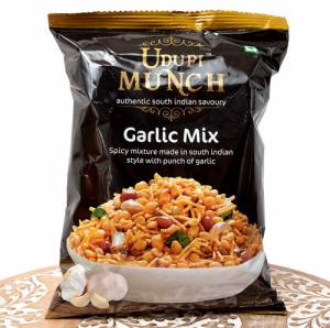  スパイシーヌードルスナック Udupi Munch Garlic Mix 170g【Udupi】 / インド お菓子 フライドヌードル ピーナッツ マサラスナック Udup