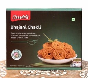  ぐるぐる揚げ物スナック Bhajani Chakli 170g【Chhedas】 / インド お菓子 ムルク マサラスナック Chhedas(チーダス) お買い得 お試し 