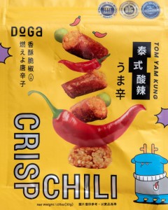  台湾スナック クリスプチリ トムヤンクン風味 30g CRISP CHILLI 泰式酸辣 うま辛【台湾DOGA】 / 盛香珍 お菓子 豆 グリーンピース スパ