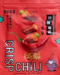  台湾スナック クリスプチリ 四川花椒(ホアジャオ)風味 30g CRISP CHILLI 川辣椒麻 うま辛【台湾DOGA】 / 盛香珍 お菓子 豆 グリーンピー