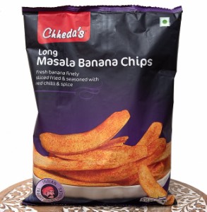  【送料無料】 15個セット】小さなバナナを揚げてマサラ味に Long Masala Banana Chips 170g【Chhedas】 / インド お菓子 スパイシー マ