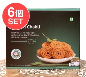  【6個セット】ぐるぐる揚げ物スナック Bhajani Chakli 170g【Chhedas】 / インド お菓子 ムルク マサラスナック インスタント アジアン