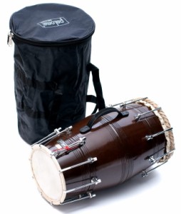  【送料無料】 ドーラク(Dholak) インドの両面太鼓 ボルト締め高級タイプ / 打楽器 ドラム 民族楽器 PALOMA インド楽器 エスニック楽器 