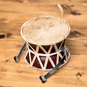  ネパールの民族打楽器 ダムルー / 太鼓 ドラム インド 民族楽器 インド楽器 エスニック楽器 ヒーリング楽器