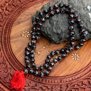  インドの数珠 オムストーン / ネックレス 首飾り アジア エスニック アクセサリー アンクレット ピアス リング ビンディー