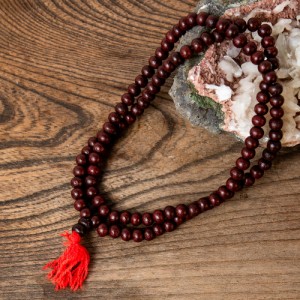  インドの数珠 ナレリ トゥルシー8mm珠 全長約72cm / ネックレス 首飾り ルドラクシャ 菩提樹 アジア エスニック アクセサリー アンクレ