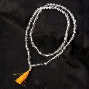  【送料無料】 インドの数珠 クリスタル 約42cm / ネックレス 首飾り アジア エスニック アクセサリー アンクレット ピアス リング ビン