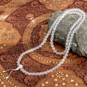  ネパールの数珠 水晶 / ネックレス クリスタル インド アジア エスニック アクセサリー アンクレット ピアス リング ビンディー