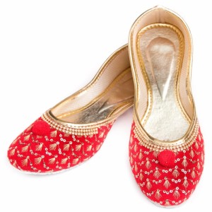  ゴージャス刺繍のマハラニフラットシューズ / パンプス 靴 ペッタンコ靴 インド TIRAKITA(ティラキタ) アジア サンダル レディース エス