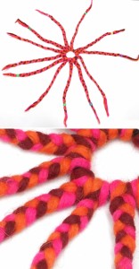  しましまロングフェルトヘアーバンド【赤紫】 / 髪飾り インド アジア ヘアバンド ネパール エスニック アクセサリー アンクレット ピア