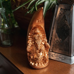  トゥースガネーシャ カッパー色 20cm / 神様 神様像 レジン インド 置物 エスニック アジア 雑貨