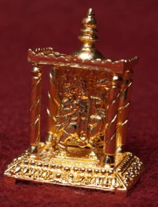  ゴールド ミニ ハヌマン 寺院タイプ / 神様像 Hanuman インド 置物 エスニック アジア 雑貨