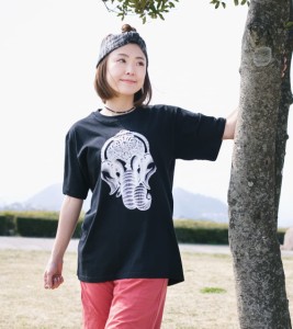  ガネーシャTシャツ / 神様像 金運 幸運 学業 TIRAKITA(ティラキタ) メンズ レディース エスニック衣料 アジアンファッション エスニック