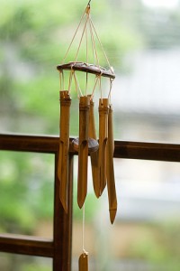  竹とココナッツの風鈴（小サイズ） / ウィンドチャイム バンブーチャイム アジアン インド エスニック 雑貨