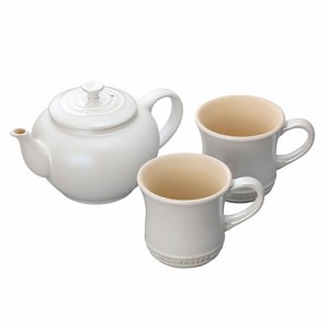 ル・クルーゼ(LE CREUSET) ティーポット&マグSS(2個入) セット 910296-00 ホワイトL