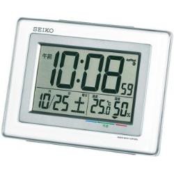 セイコー(SEIKO) SQ686W 電波目覚まし時計 温湿度計付き デジタル