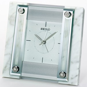 セイコー(SEIKO) QK737W(白大理石) クオーツ置時計