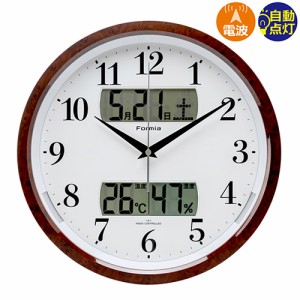 保土ヶ谷電子販売 HWC-016W-BR(ブラウン) 電波掛時計