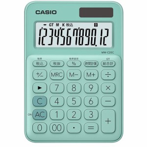 CASIO(カシオ) MW-C20C-GN(ミントグリーン) カラフル電卓 12桁