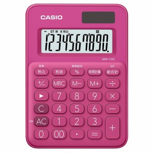 CASIO(カシオ) MW-C8C-RD(ビビッドピンク) カラフル電卓 10桁
