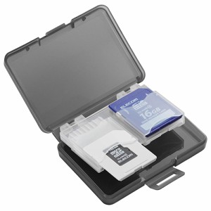 エレコム(ELECOM) CMC-06NMC4(ブラック) SD/microSDカードケース(SDカード1枚＋マイクロSDカード3枚)