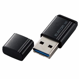 エレコム(ELECOM) ESD-EXS0500GBK(ブラック) SSD 外付け 500GB 超小型 USBメモリ型 ポータブル キャップ式 高速