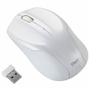 ナカバヤシ MUS-RKT125W(ホワイト) USB 無線静音3ボタンBlueLEDマウス