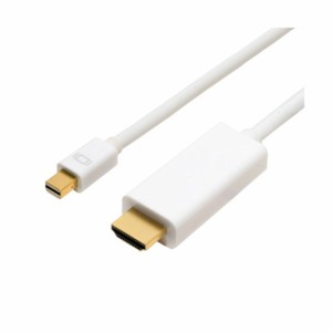 ミヨシ DPC-2KHD20-WH(ホワイト) FullHD対応 miniDisplayPort-HDMI ケーブル 2m