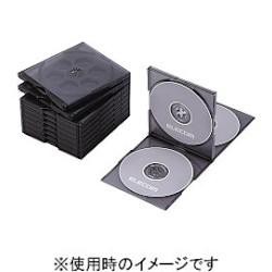 エレコム(ELECOM) CCD-JSCNQ5CBK(クリアブラック) Blu-ray/DVD/CDケース 標準 PS 4枚収納